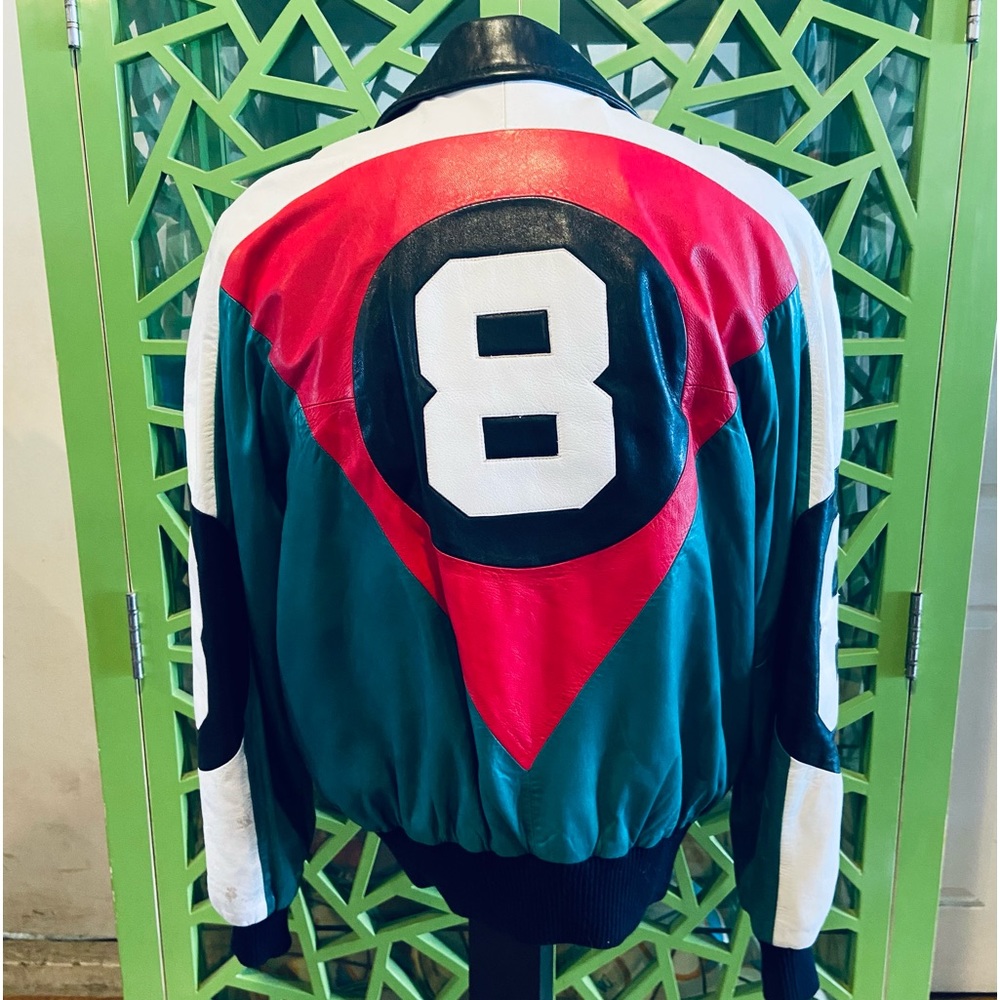 Michael Hoban North Beach Magic 8 Ball 🎱 Leather Jacket - 40